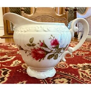 Royal Rose Fine China Creamer  | Vintage Japan Floral Gold Trim Cottagecore